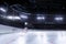Empty hockey arena in 3d render illustration