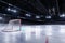 Empty hockey arena in 3d render illustration