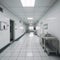 An empty hospital hallway