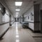 An empty hospital hallway