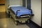 Empty hospital stretcher emergency bed health care