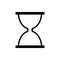 Empty hourglass simple icon. Clipart image