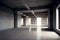 empty huge concrete room with open space interior