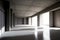 empty huge concrete room with open space interior