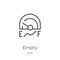 empty icon vector from auto collection. Thin line empty outline icon vector illustration. Outline, thin line empty icon for