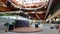 Empty indoor mall arena at Fico Eataly World in Bologna - Italy