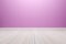Empty interior light purple room with wooden floor, For display
