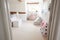 Empty Interior Of Young Girls Bedroom With Desk And Storage