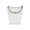 Empty iron bucket household isolated. Vector illustration