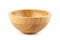 Empty isolated bamboo bowl
