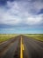 An empty isolated highway with no traffic in the country