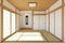 Empty Japanese living room interior in traditional and minimal design