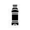 empty juice plastic bottle glyph icon vector illustration