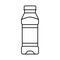 empty juice plastic bottle line icon vector illustration