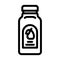 empty juice plastic bottle line icon vector illustration