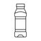 empty juice plastic bottle line icon vector illustration