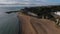 Empty Kingsgate Beach, walking through the chalk stacks clifs at Botany Bay in Kent, England