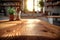 Empty kitchen table, wooden surface, inviting for meals and gatherings