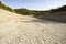 Empty lake at Bimont Dam in France