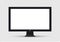 Empty LCD screen, plasma displays or TV for your monitor design.computer or black photo frame, isolated on a transparent