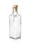 Empty liquor bottle on a white background