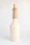 Empty liquor bottle on a white background