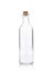 empty liquor bottle on a white background