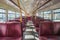 Empty London bus interior