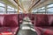 Empty London bus interior