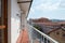 Empty, long balcony in Italy