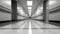 an empty long corridor in a corporate building company shutdown