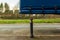 Empty lorry truck trailer parked near motorway in england uk