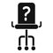 Empty manager chair icon simple vector. Best promotion