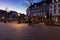 Empty markt, with closed shops, bars and restaurants in Maastricht due to the Covid19 pandemic