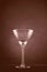 Empty martini glass