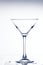 Empty martini glass