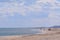 Empty mediterranean sand beach in South France