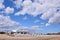 Empty mediterranean sand beach in south france