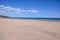 Empty mediterranean sand beach in south france