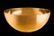 Empty metalic golden bowl, steel