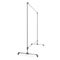 Empty Metall Clothing Display Rack on white. 3D illustration