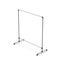 Empty Metall Clothing Display Rack on white. 3D illustration