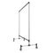 Empty Metall Clothing Display Rack on white. 3D illustration