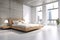 Empty Minimalist Loft Bedroom with Modern Design, AI Generative
