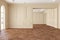 Empty modern classic beige interior room.