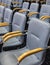 Empty modern conference hall, venue for congress lecture, line row of chairs, auditorium for convention and press conference event