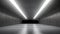 Empty modern corridor with bright lighting and clean concrete flooring generated by AI