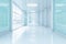 Empty modern hospital corridor background. Clinic hallway interior. Soothing ambiance in modern hospital corridor. Healthcare and