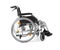 Empty modern wheelchair on white background