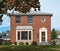 Empty Modest Brick Duplex House